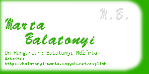 marta balatonyi business card